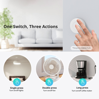 SNZB-01P sakelar cerdas Zigbee nirkabel saklar adegan pintar peralatan rumah dua arah melalui eWeLink untuk pekerjaan rumah pintar dengan Alexa