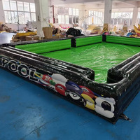 Jeu de football gonflable de qualité commerciale, jeu de billard géant, jeu de snooker personnalisé pour adultes, location pour fêtes en plein air et carnavals