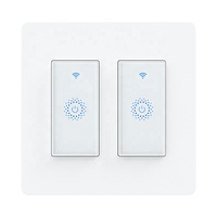 Double interrupteur lumineux, wi-fi, 2 gangs, intelligent, compatible avec l'assistant Google et IFTTT, pour Alexa,