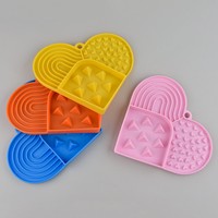 Bol d'alimentation lente en silicone pour chien, cœur créatif, pour animaux de compagnie