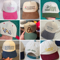 Gorras de Béisbol Personalizadas con Logotipo Bordado, 6 Paneles, Lisas, de Pana, con Visera Curva, Unisex, de Dos Tonos, Estilo Dad Hat, con Cierre a Presión