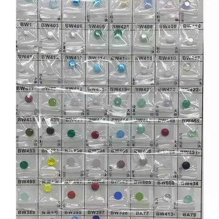 K9 glass crystal color card, can be customized size, the production of jewelry raw materials