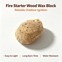 Allume-feu en bois ciré Polar Everest 2026, nouveau modèle, 50 pièces, pour barbecues et fours à pizza, sans fumée, en laine de bois pressée avec paraffine