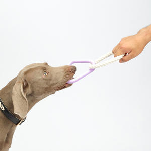 TPR corda di cotone intrecciata eco-friendly per animali domestici rimorchiatore di guerra giocattolo per cani per alesatura interattiva resistente ai morsi molari - Product Image 3