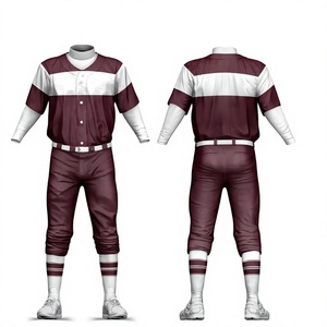 LONG MISSION INDUSTRY Uniforme de baseball personnalisé pour homme, maillot et pantalon vert marine respirant 100% polyester, taille adulte 10, sérigraphie - Product Image 5