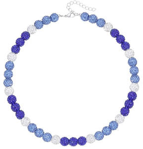 Collar con cuentas brillantes de béisbol de 18 pulgadas y 20 pulgadas para hombre, colección de hielo, collar de diamantes de imitación de béisbol azul en polvo, colores seleccionados del equipo - Product Image 5