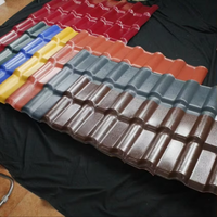 Matériaux de toiture modernes en forme de bambou avec revêtement ASA pour l'Amérique du Sud, tuiles de toit en résine synthétique plastique pour villa