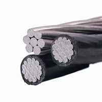 Câble aérien torsadé basse tension en aluminium XLPE LXS 4x50mm² 4x35mm² 4x25mm² 4x16mm² 4x95mm² pour l'énergie électrique
