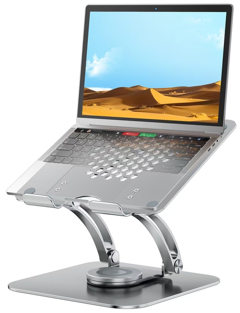 New Ergonomic Portable Folding Laptop Stand Height Angle Adjustable Aluminum Alloy 360 Degree Rotating Swivel Notebook Holder