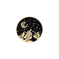 19 Gaya Murah Kustom Grosir Bintang Bulan Pegunungan dan Sungai Karet Enamel Pin Kembali Set untuk Souvenir Perjalanan