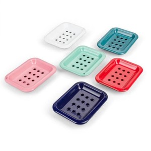 <span class=keywords><strong>Portasapone</strong></span> in Smalto per Bagno di Alta Qualità OEM con Vassoio Raccogligocce Rimovibile e Fori di Drenaggio - Product Image 1