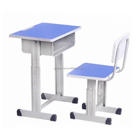 Chaise de bureau d'école à double siège de style simple meubles de salle de classe durables pour table d'étude et ensemble de chaises pour enfants étudiants