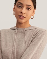 Ensemble de pyjama de luxe en soie et cachemire 100% végétalien avec pantalon palazzo et sweat à capuche