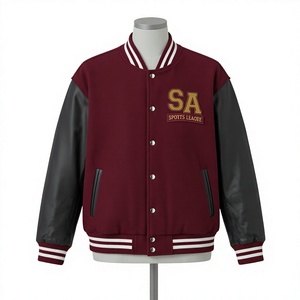 Chaqueta de Béisbol Verde Sólida Unisex, Chaqueta Varsity con Cierre de Cremallera, 100% Algodón, Tallas Grandes, Nombre del Equipo Personalizado, Ropa Urbana de Otoño - Product Image 5