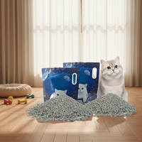 OEM ODM Pengiriman Cepat Aroma Lavender Rendah Debu Penggumpalan Kuat Pasir Kucing Bentonit Bulat
