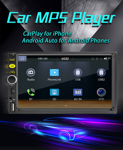 Pemutar CD mobil 7 "2 DIN, layar sentuh Universal HD, pemutar Audio Multimedia Radio mobil Android Auto 7" - Product Image 2