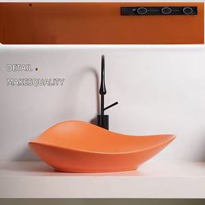 Lavabo de Cerámica Ovalado de Estilo Nórdico, Lavabo Moderno para Baño - Product Image 3