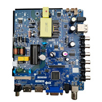 Placa base para televisor LCD T.R67.801 Fuente de alimentación para la tira LED: 33V - 105V Control remoto para cambio de programa