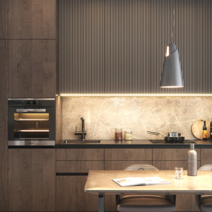 Tủ <span class=keywords><strong>Melamine</strong></span> Nhà Bếp Đảo Bằng Nhựa Acrylic Tổng Hợp Nhiều Căn Hộ Thiết Kế Hiện Đại Bồn Rửa Lắp Ráp Có Ngăn Kéo Giỏ - Product Image 1