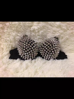 Tenue décontractée d'été avec perles en forme de diamant, soutien-gorge Willow Nail Bra pour performance en boîte de nuit, costume de danse du ventre DS