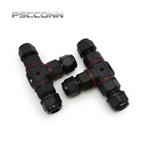 Connecteur étanche IP68 PSCCONN GW20 à 2 cœurs en T, boîtier en nylon robuste M20, 16A 400V pour câbles extérieurs haute puissance