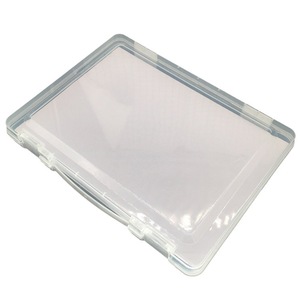 Transparent Plastic A4 File Storage Box Rectangle Foldable With Lid Office Document Organizer For Paper Media Boxes - Product Image 5