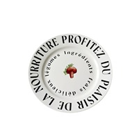 Assiette en céramique personnalisée avec logo OEM ODM, vente en gros d'assiettes en porcelaine, vaisselle imprimée, fournisseur d'usine pour restaurants, vente en gros