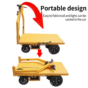 Warehouse 1000w Battery Power Electric Trolley <strong>Flat</strong> <strong>Carts</strong> Loading 600kg Cargo Brick Farm Truck Mini <strong>Cart</strong> Electric Hand Truck - Product Image 4