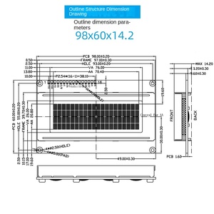 2.9 Inch <strong>LCD</strong> <strong>Module</strong> 2004 <strong>Dot</strong> <strong>Matrix</strong> Green Background Black <strong>Display</strong> 5.0V Low Power Consumption Painted Crystal Technology - Product Image 4