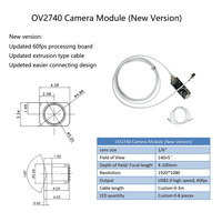 Mini Cámara Ojos 1080p OVM2740 5-100mm 4LEDS 2MP con Sensor CMOS y Conectividad 4G, Serie UVC de Grado Médico