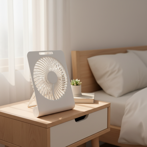 Upgraded Color Box Circulating Stand Desk Fan White Desk <b>Table</b> Fan Three Fan Cooler On Desk - Product Image 1