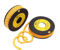 Marqueur de fil de câble rond en PVC de haute qualité, virole EC-0 EC-1 EC-2 EC-3 EC-J, série de câble à enfiler directement, marqueurs de câble plat