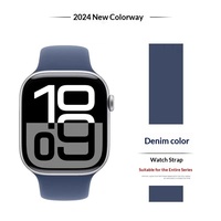 Tali Jam Tangan Pintar Silikon Lembut dengan Pengganti Kancing Gesper untuk IWatch Seri 1 hingga 12 Ultra 13 SE 3 untuk Pemakaian Sehari-hari