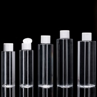Bouteille vide en plastique de luxe de 100 à 250ml pour toner hydrosol épais et transparent épaule plate pour l'emballage cosmétique de lotion de sérum de soin de la peau