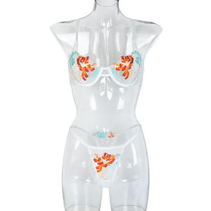 Новинка, женское модное нижнее белье с вышивкой на косточках, комплект из 2 предметов, сексуальное нижнее белье - Product Image 5