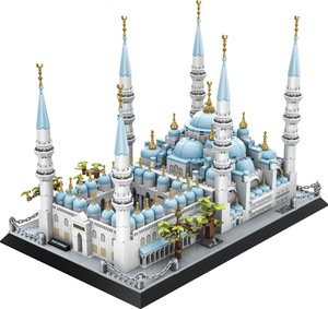 WANGE 4210 Blocs <span class=keywords><strong>de</strong></span> construction emblématiques Série Architecture Mondiale Pyramides Tour Eiffel <span class=keywords><strong>Maison</strong></span> Blanche Modèle Logo Personnalisé Vente en Gros - Product Image 1