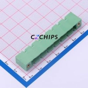 DB2EVM-7.62-7P-GN-S Plug-in Terminal Block Through hole,P=7.62mm Board-to-Board / Socket - Closed Screw Fixing 1x7P 7.62mm - Product Image 1