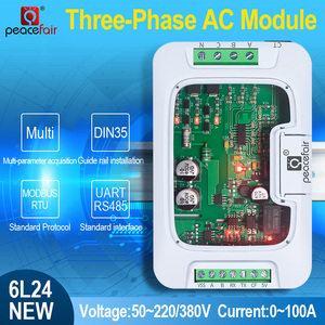 PZEM-6L24 50~560V เครื่องวัดพลังงานไฟฟ้ากระแสสลับอุตสาหกรรมแบบสามเฟส 3 สาย โปรโตคอล Modbus-RTU การสื่อสาร UART 485 L20 - Product Image 2