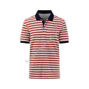Camiseta Deportiva para Hombre, Tejida, con Rayas, Diseño de Manga Raglán, para Golf, Tenis, Estilo Deportivo, Casual y Activo - Product Image 1
