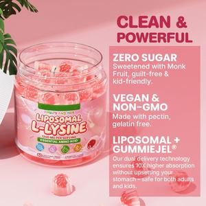Gomitas de L-Lisina Liposomal de Alta Absorción 1200mg, Apoyo Inmunológico, Cuidado de la Piel, Aminoácido Vegano, Sin Azúcar, Suplemento para la Salud - Product Image 2