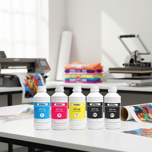 Recharge d'<span class=keywords><strong>encre</strong></span> imperméable 1000ML, ensemble de 6 couleurs, pigment textile CMYKW blanc, <span class=keywords><strong>encre</strong></span> DTF pour imprimante <span class=keywords><strong>Epson</strong></span> L1800 L801 L805 L1300 4720 I 3200 - Product Image 1