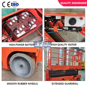 Platform Kerja Udara Portabel <span class=keywords><strong>Scissor</strong></span> Lift Hidrolik 4M 6M 8M 10M 12M Gudang Listrik 220V 380V Self-propelled - Product Image 4