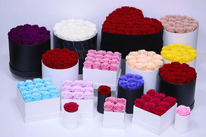 Roses éternelles de luxe personnalisées avec logo, faites à la main, dans une boîte, cadeaux <span class=keywords><strong>pour</strong></span> la fête des mères, la Saint-Valentin, le Nouvel An, Noël - Product Image 6