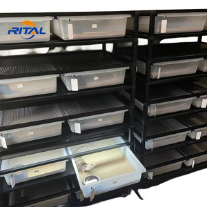 High-Capacity <strong>Snake</strong> Breeding <strong>Rack</strong> - 32-Tub <strong>System</strong> with Heat Tape Slots &amp; Ventilation (Farm Use) - Product Image 3