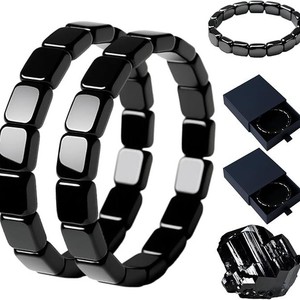 Bracciale in <span class=keywords><strong>Ematite</strong></span> per Uomo, Recupera la Tua Sicurezza, Pietra <span class=keywords><strong>Naturale</strong></span> di <span class=keywords><strong>Ematite</strong></span>, Bracciale Elastico con Perline, Regalo Ispirazionale e Curativo - Product Image 1