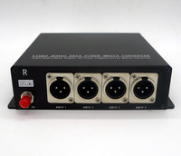 Convertisseur audio équilibré XLR 4 canaux vers fibre optique – Connecteur fibre optique monomode FC/LC/ST/SC vers audio analogique équilibré sur fibre