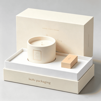 Coffret cadeau de bougies en carton de luxe personnalisé de haute qualité, 4 bougies parfumées, emballage de coffret cadeau de bougies