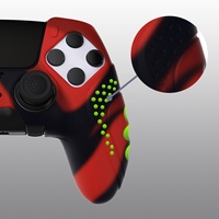 Coque de protection antidérapante en silicone souple camouflage pour manette Edge avec capuchons de joysticks analogiques imprimés en 3D