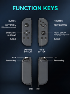 Controller di Gioco RGB per Switch1/2, Impugnatura Divisa per <span class=keywords><strong>Joy</strong></span>-<span class=keywords><strong>Con</strong></span> <span class=keywords><strong>con</strong></span> Joystick 3D, Turbo, Giroscopio a Sei Assi, Motore a Vibrazione - Product Image 6
