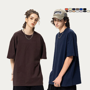 <span class=keywords><strong>T-shirt</strong></span> unisexe à manches courtes de qualité supérieure, de style streetwear, à épaules tombantes, personnalisable, de poids lourd, 305G, fabriqué par le fabricant - Product Image 4